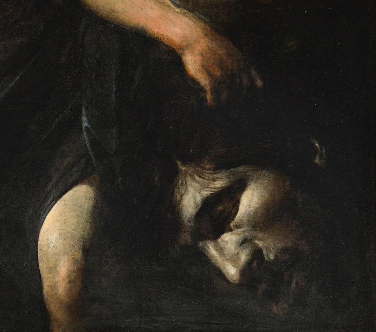 Davide con la testa di Golia - dettaglio